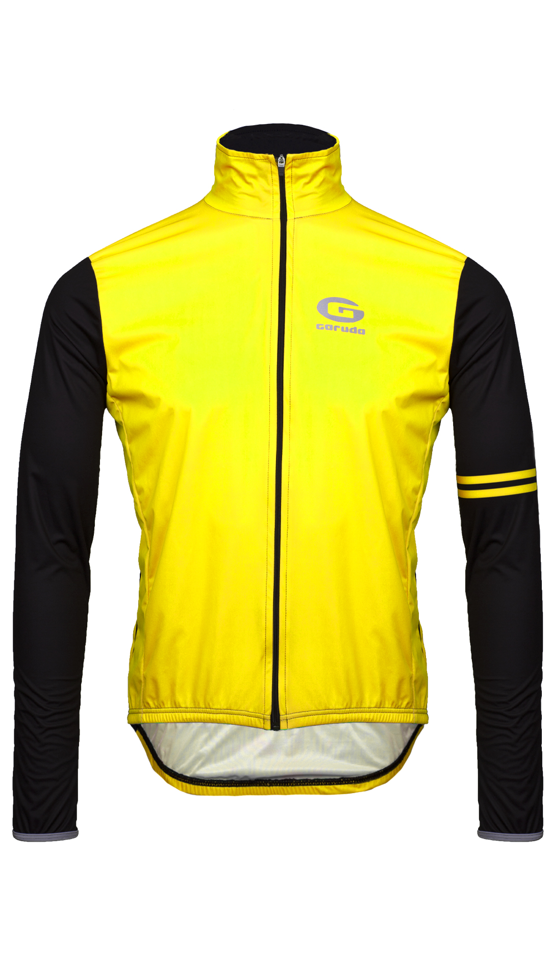 Veste de cyclisme coupe-vent jaune fluo